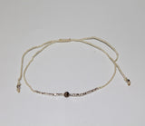 Anklet Single Stone With Silver Beads