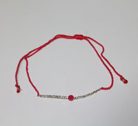 Anklet Single Stone With Silver Beads