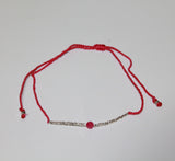 Anklet Single Stone With Silver Beads