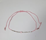 Anklet Single Stone With Silver Beads