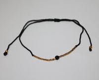 Anklet Single Stone With Metal and Beads