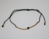 Anklet Single Stone With Metal and Beads