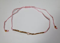 Anklet Single Stone With Metal and Beads