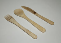 Cutlery set made from Bamboo