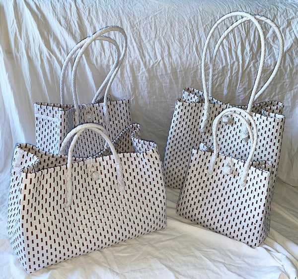 Bags from Recycled Plastic (White / White-Brown)