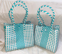 Bags from Recycled Plastic (White / Pastel Green)