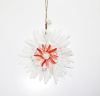 Hanging Shell Feather Flower