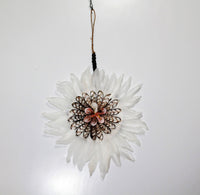 Hanging Shell Feather Flower