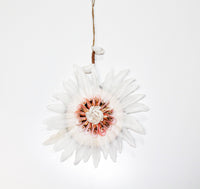 Hanging Shell Feather Flower