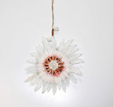 Hanging Shell Feather Flower