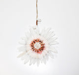 Hanging Shell Feather Flower