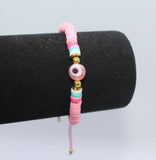 Bracelet from Vinyl with Evil Eye