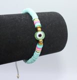 Bracelet from Vinyl with Evil Eye