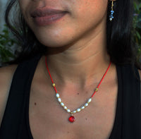 Necklace with Crystal and Pearls