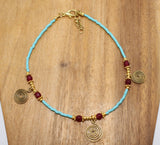 Anklet or Bracelets in Turquoise / India Style