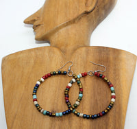 Large Earrings from Beads