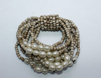 Elastic Beads Bracelet with Fresh Water Pearls