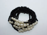 Elastic Beads Bracelet with Fresh Water Pearls