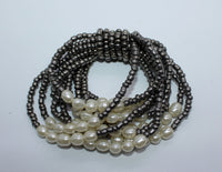 Elastic Beads Bracelet with Fresh Water Pearls