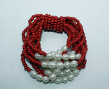 Elastic Beads Bracelet with Fresh Water Pearls