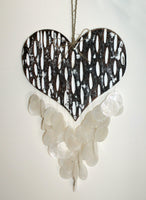 Heart with Capiz Shell Chime