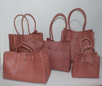 Bags from Recycled Plastic (Red / White)