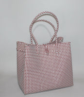 Bags from Recycled Plastic (White / Red)