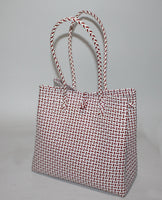 Bags from Recycled Plastic (White / Red)