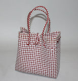 Bags from Recycled Plastic (White / Red)