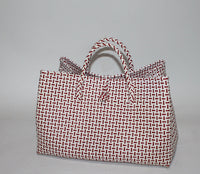 Bags from Recycled Plastic (White / Red)