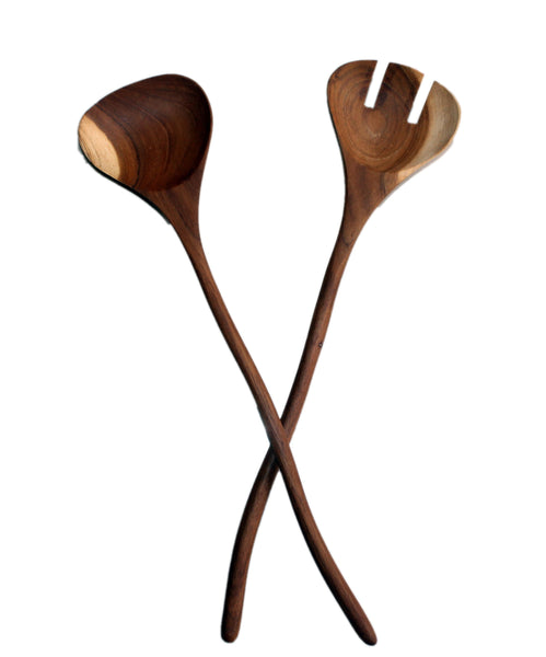 Salad Set with Retro Grab (Teak)