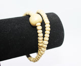 Double Elastic Bracelet, from Wooden Beads