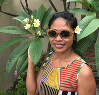 Lady Sunglasses Made From Wood (Black Lens)