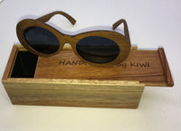 Lady Sunglasses Made From Wood (Black Lens)