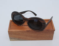 Lady Sunglasses Made From Wood (Black Lens)