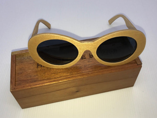 Lady Sunglasses Made From Wood (Black Lens)