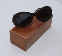 Lady Sunglasses Made From Wood (Black Lens)