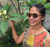 Lady Sunglasses Made From Wood (Black Lens)