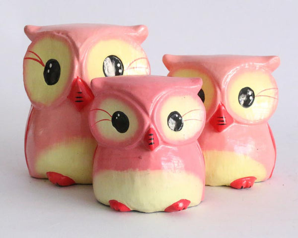 Owl set of 3 Large