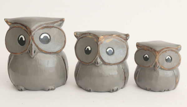 Owl set of 3 Small