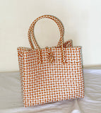 Bags from Recycled Plastic (White-Orange)