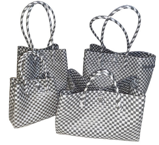 Bags from Recycled Plastic (White / Silver)