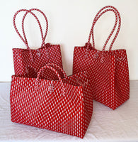 Bags from Recycled Plastic (Red / Red-White)