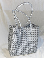 Bags from Recycled Plastic (White-Silver / Silver)