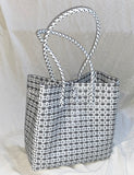 Bags from Recycled Plastic (White-Silver / Silver)