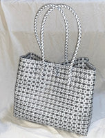 Bags from Recycled Plastic (White-Silver / Silver)