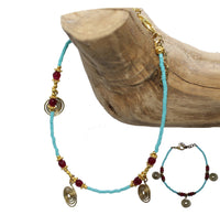 Anklet or Bracelets in Turquoise / India Style