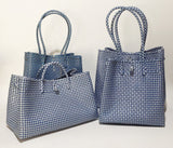 Bags from Recycled Plastic (Blue/White)