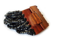 Elastic Beads Bracelet Solid Color Line Wooden Closing