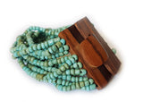 Elastic Beads Bracelet Solid Color Line Wooden Closing